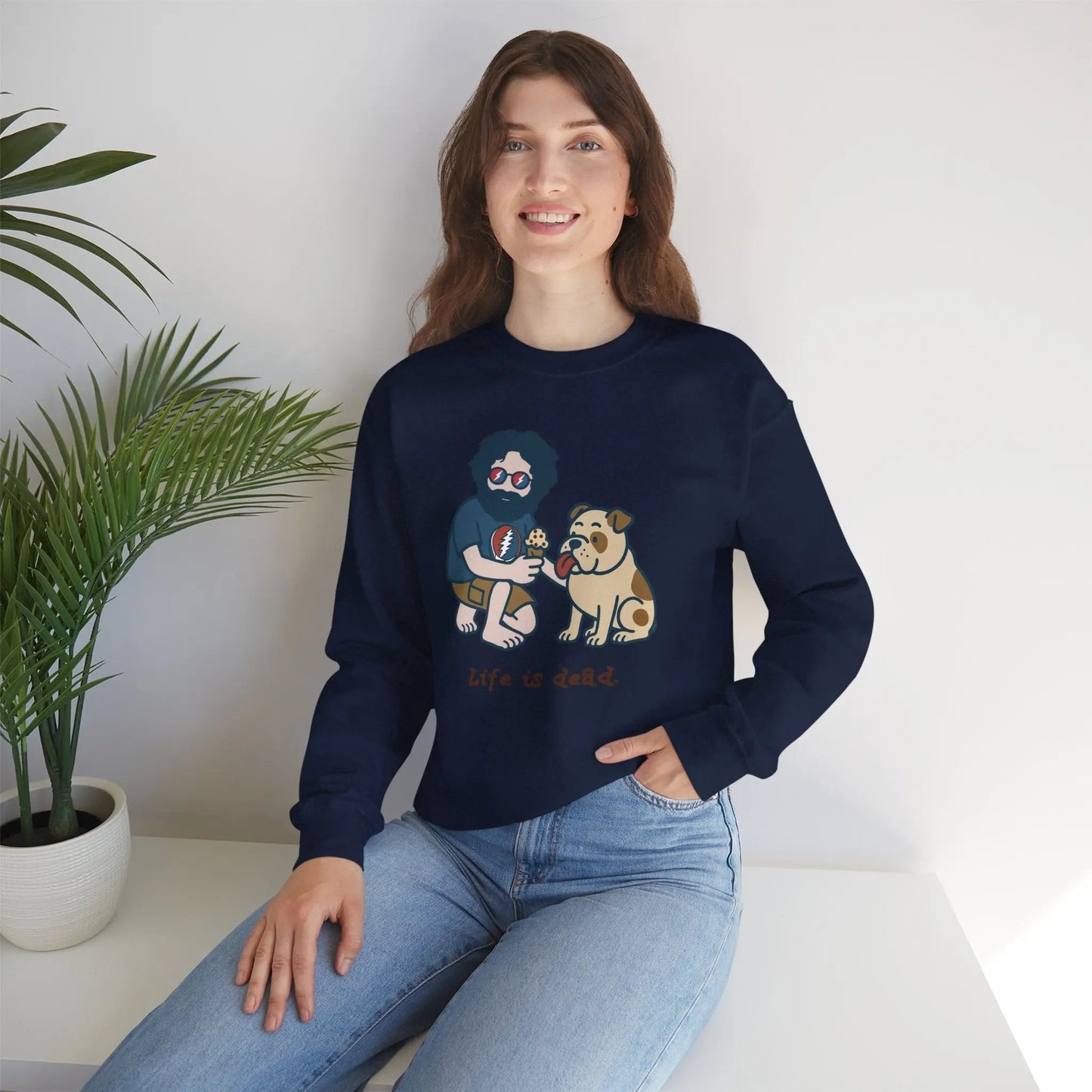 Crewneck Sweatshirt Heavy Blend Jerry and Frank Are Sharin' Life is dead.