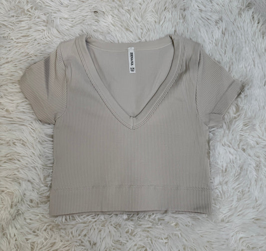 Ribbed Seamless Key Attribute Crop Top Sweet Jude Boutique