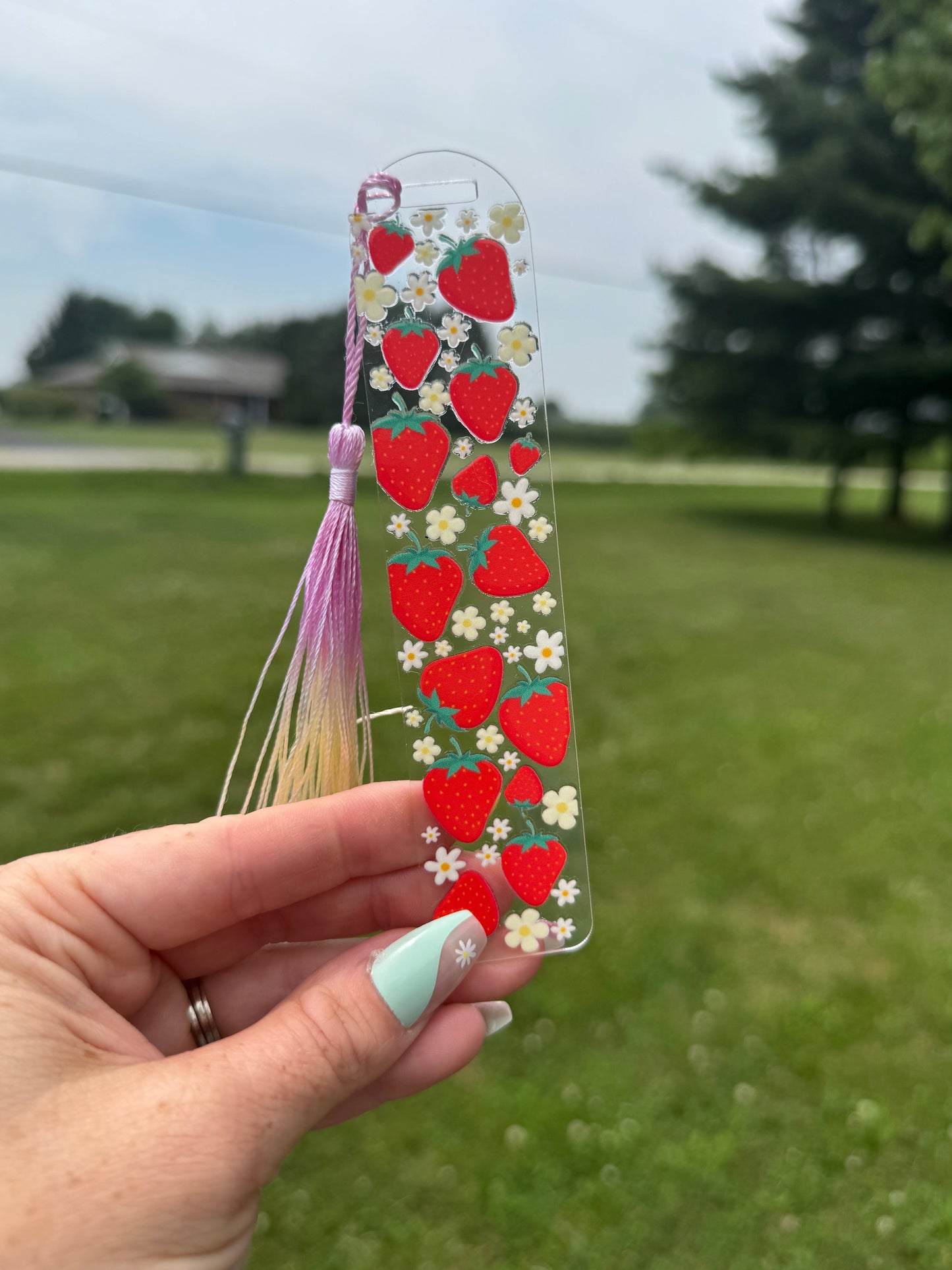 Acrylic Vibrant Bookmark Durable Bookmark Sawdust and Cedar