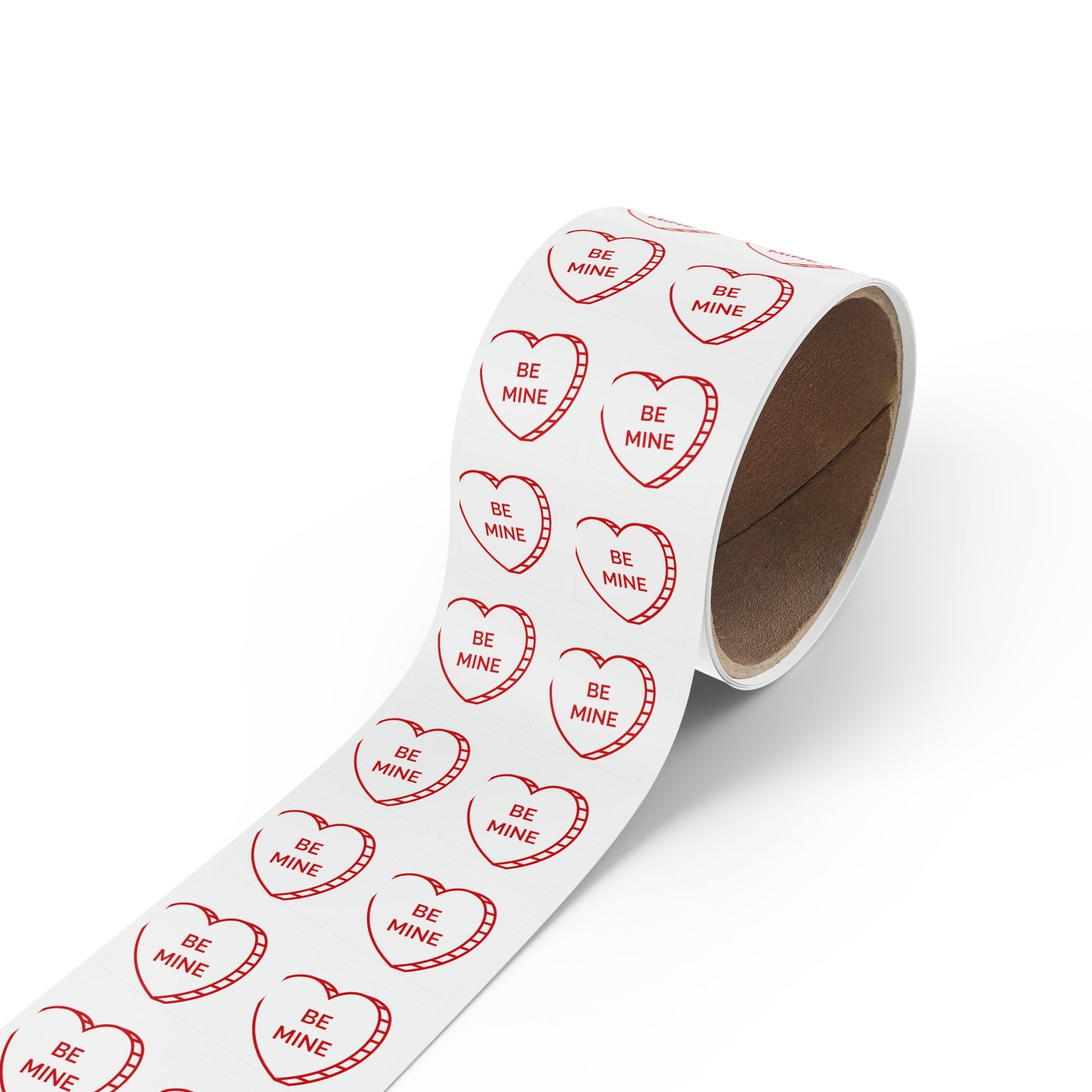 Valentine's day Be mine heart Square Sticker Label Roll