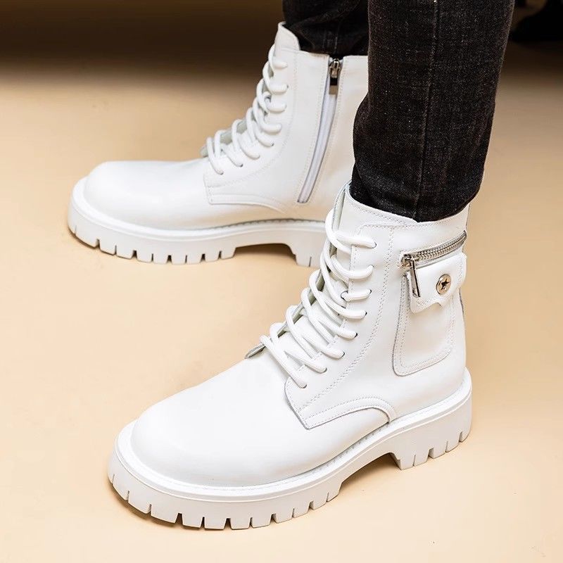 Leather High-Top Martin Boots Genuine Leather Footwear