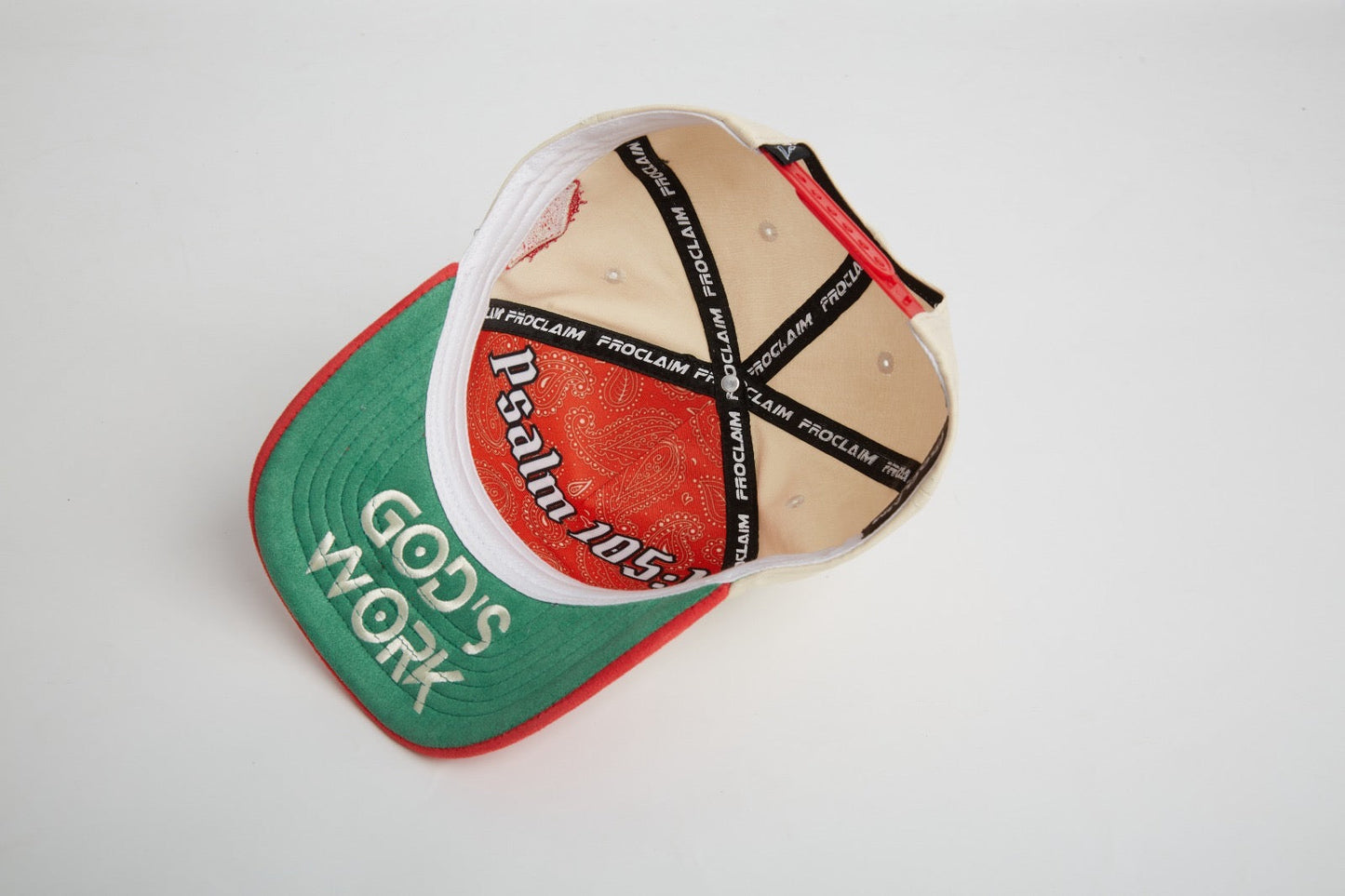 Retro Red Snap-Back Cap with Suede Brim GW Signature Series God's Work