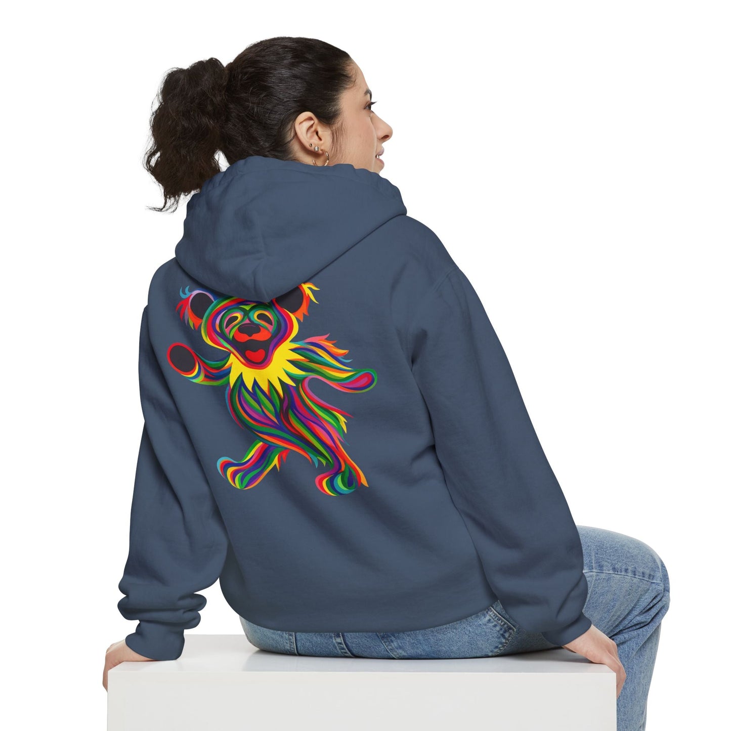 Tie-Dye Two-Sided Unisex Garment-Dyed Hoodie Bear Vineyard Collection