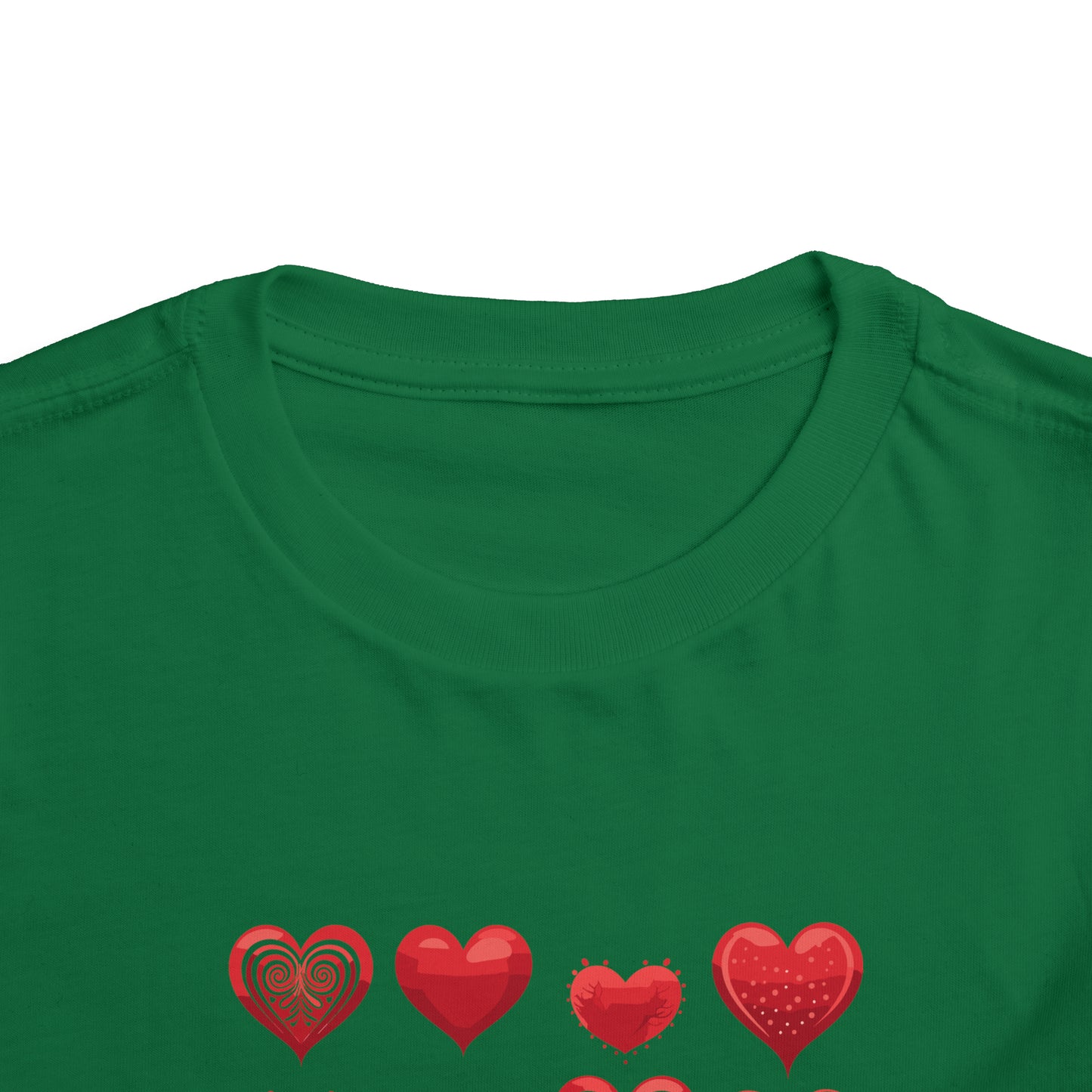 Red hearts shape design Toddler Short Sleeve Tee