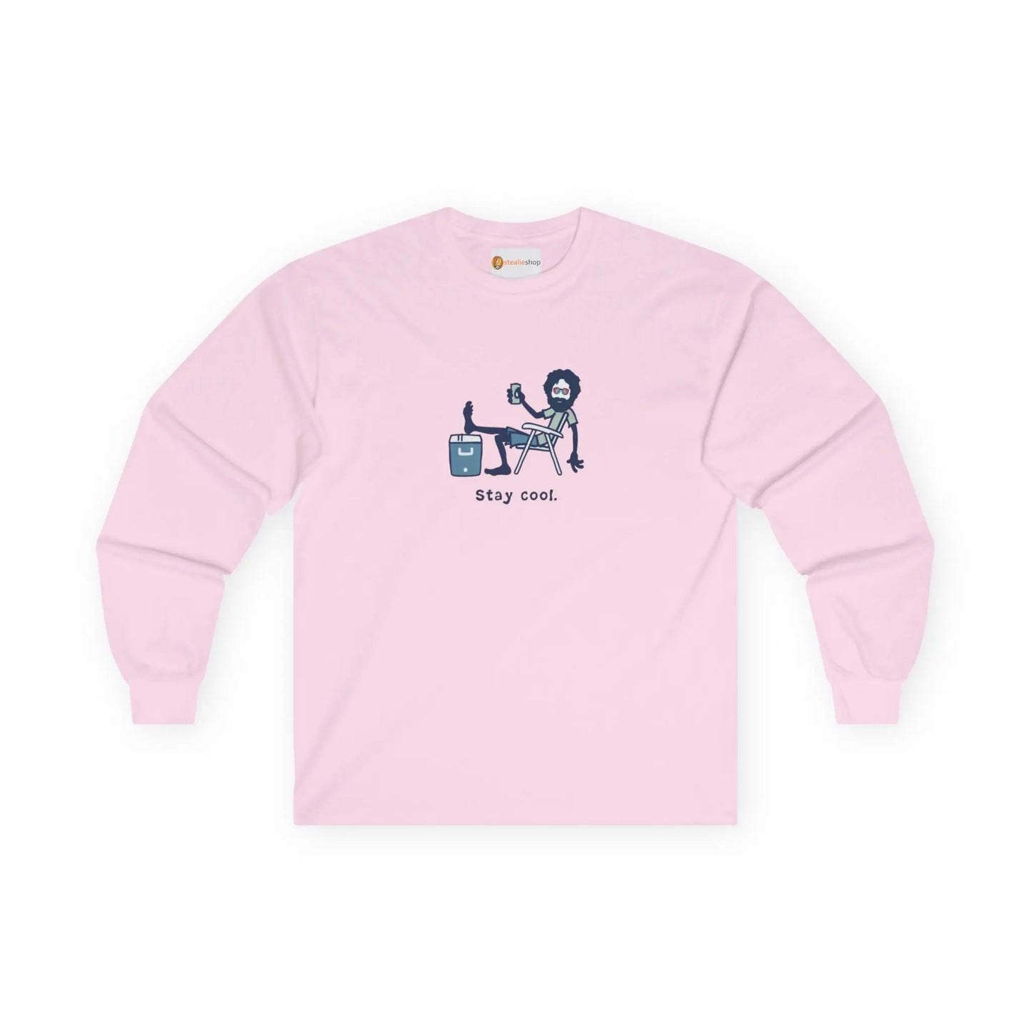 Grateful Dead Ultra-Cotton Long Sleeve Tee Life is dead Stay Cool Jerry