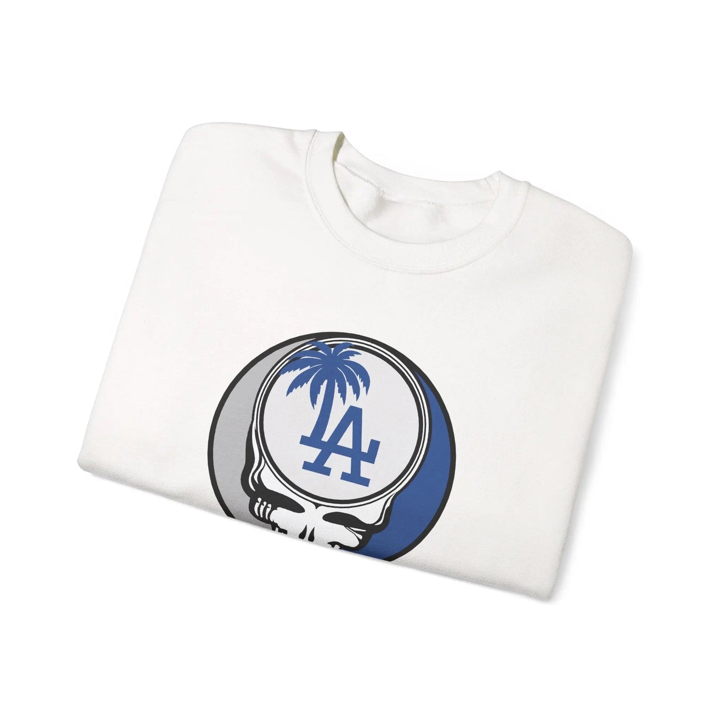 Grateful Dead Stealie Crewneck Sweatshirt Unisex Heavy Blend MLB The Ballpark Collection Los Angeles Baseball Edition