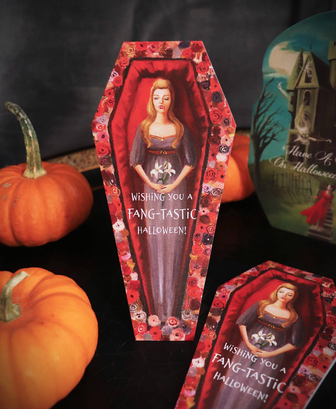 Halloween Die Cut Card Fang-tastic 3'x7' Quirks!