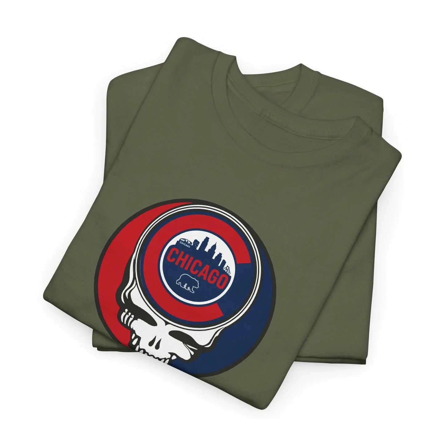 Chicago Cubs Steal Your Face T-Shirt The Ballpark Collection Grateful Dead MLB