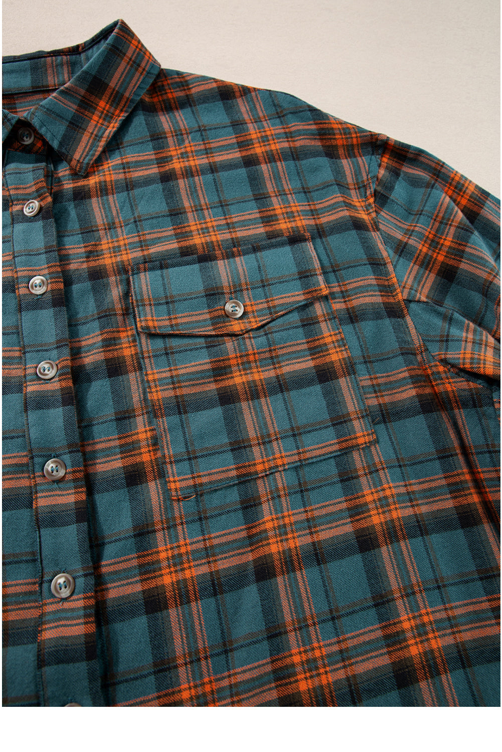 Red Plaid Distressed Hem Long Sleeve Shirt Shacket