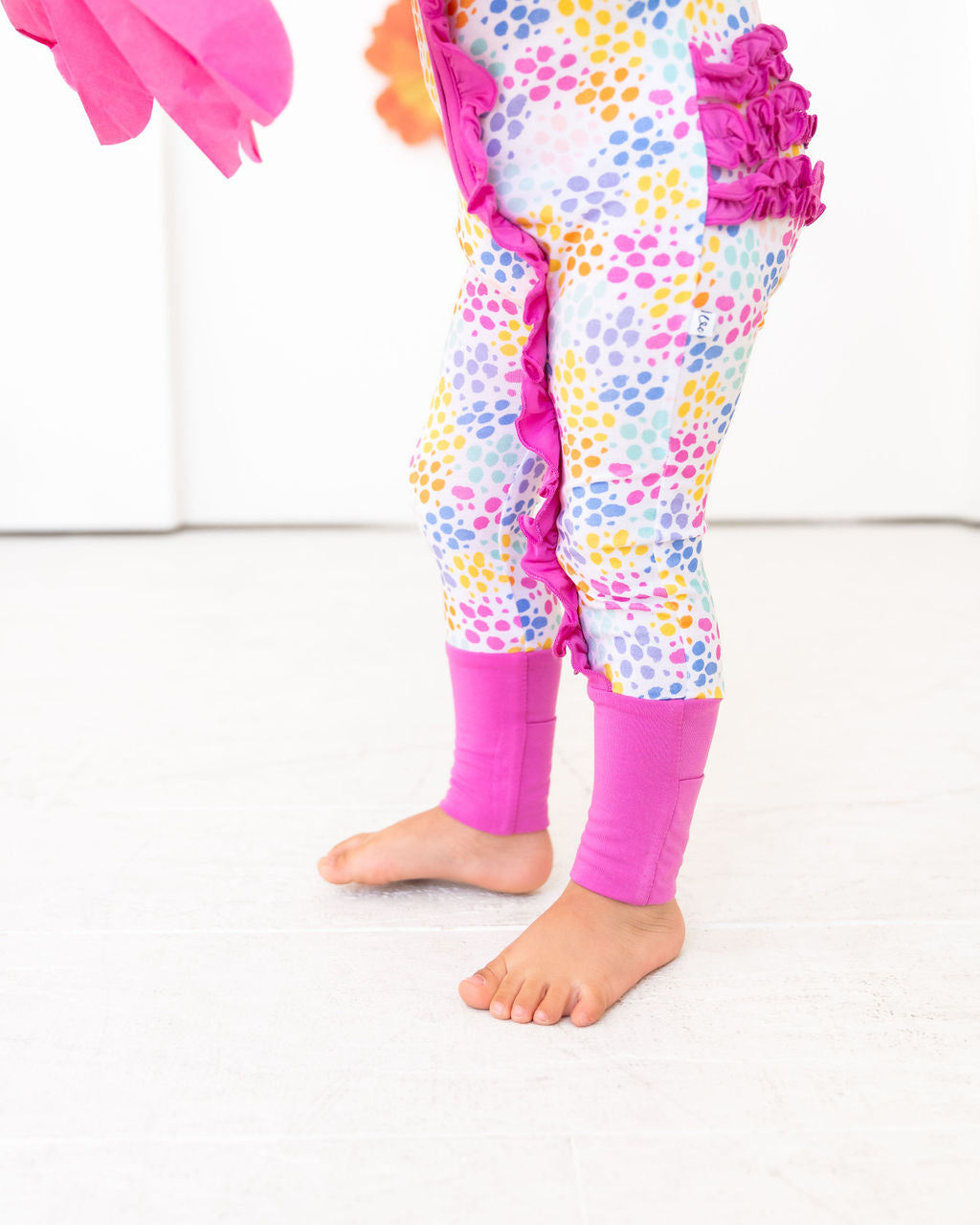 Bamboo Ruffle Convertible Footie Soft One-Piece Korrie