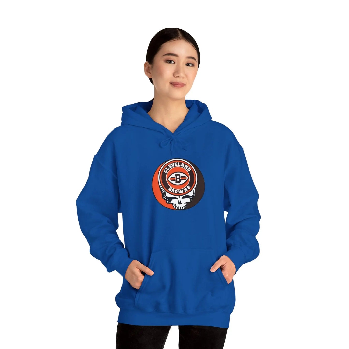 Cleveland Browns Grateful Dead Hooded Sweatshirt Medium-Heavy Fabric The Gridiron Collection
