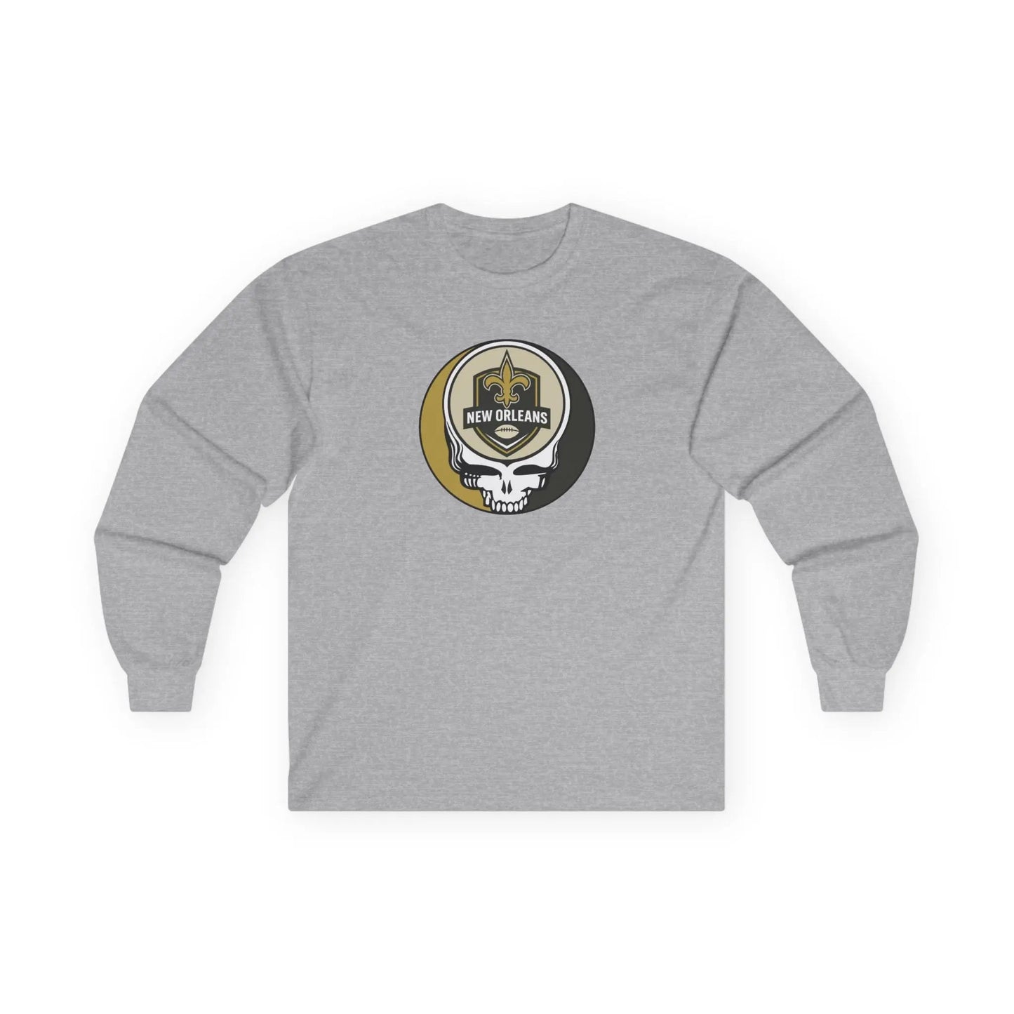 Ultra Cotton Long Sleeve Tee Eco-friendly Vintage Weight The Gridiron Collection New Orleans Saints Stealie