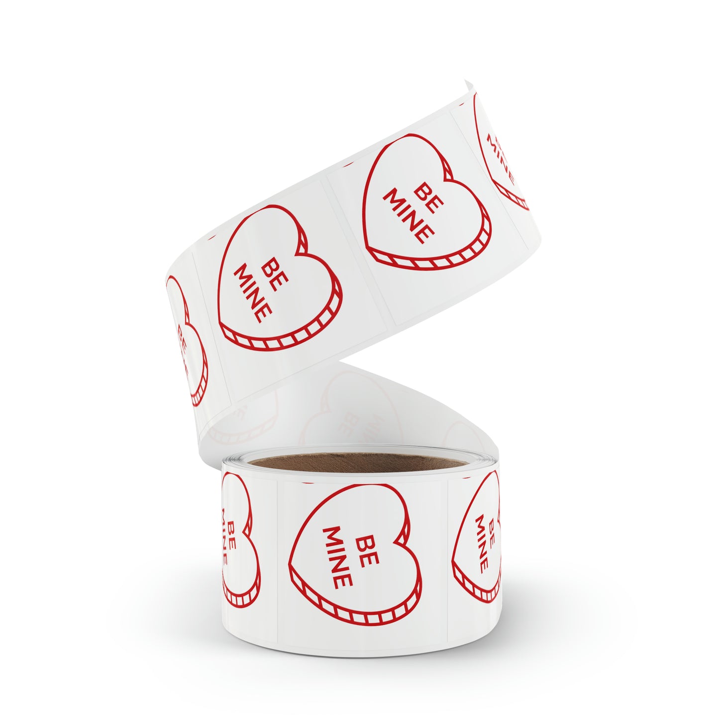Valentine's day Be mine heart Square Sticker Label Roll