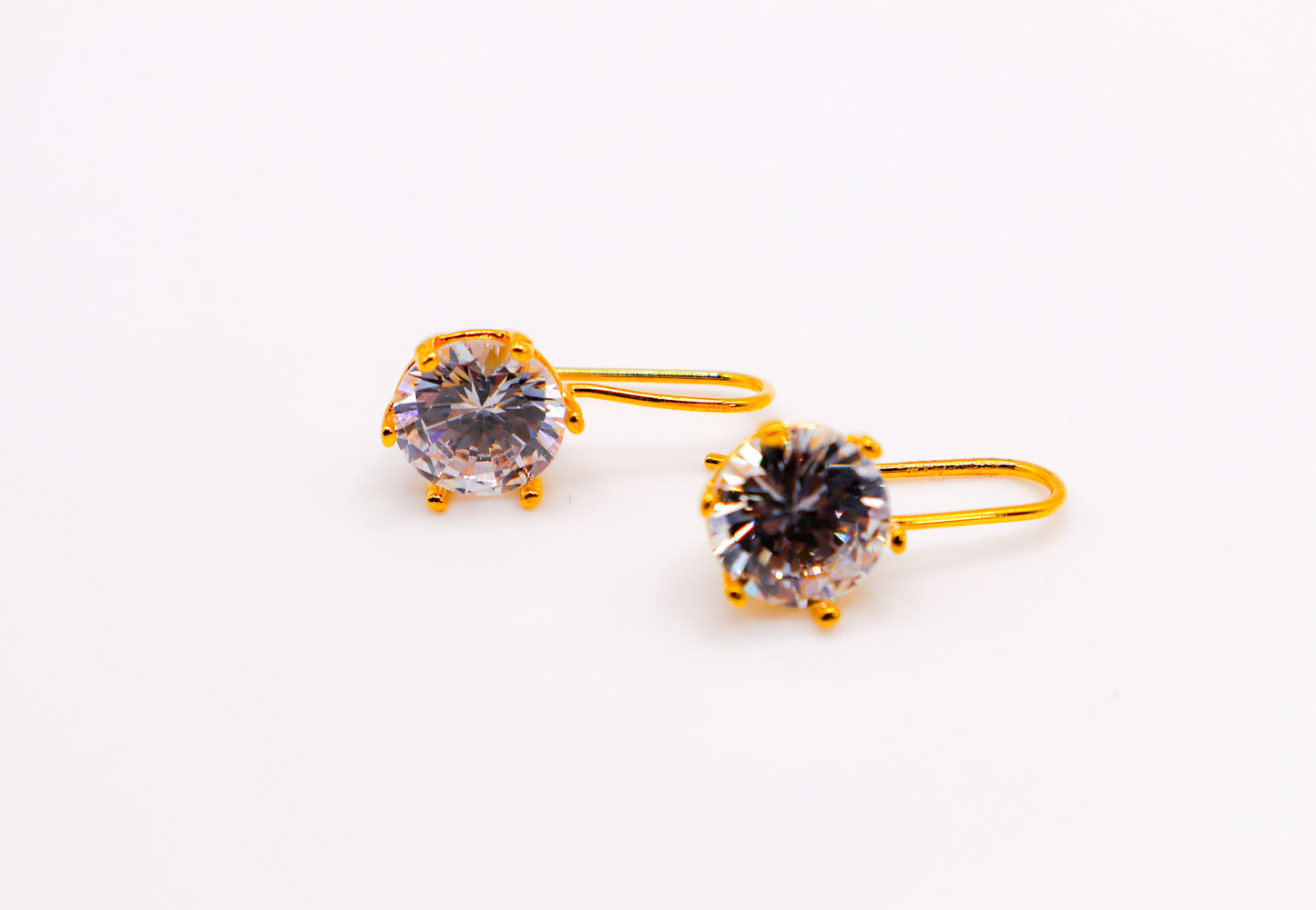 Elegant Golden Sparkle Gold-Plated Earrings Le Reussi(R)