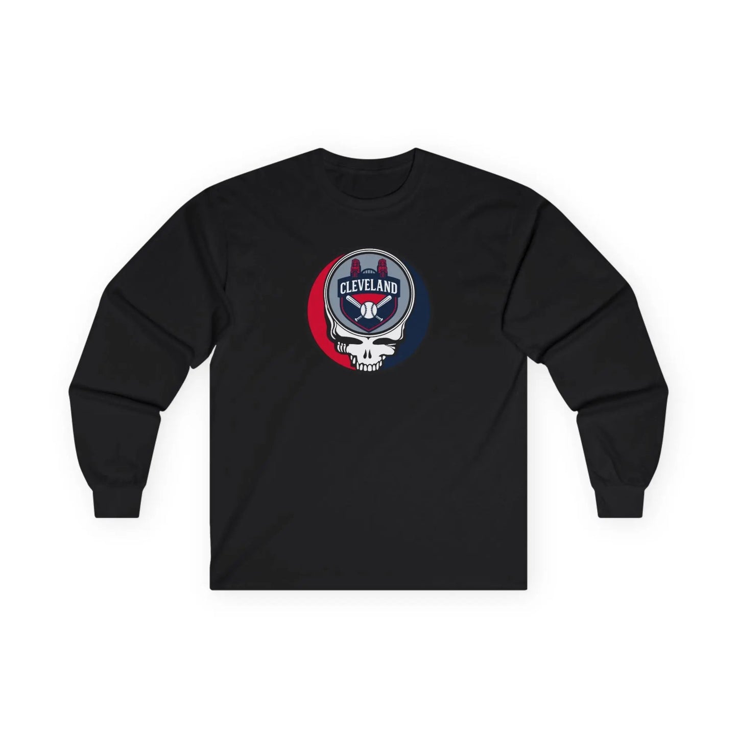 Ultra-Cotton Classic Stealie Long Sleeve Tee Cleveland Baseball Edition MLB