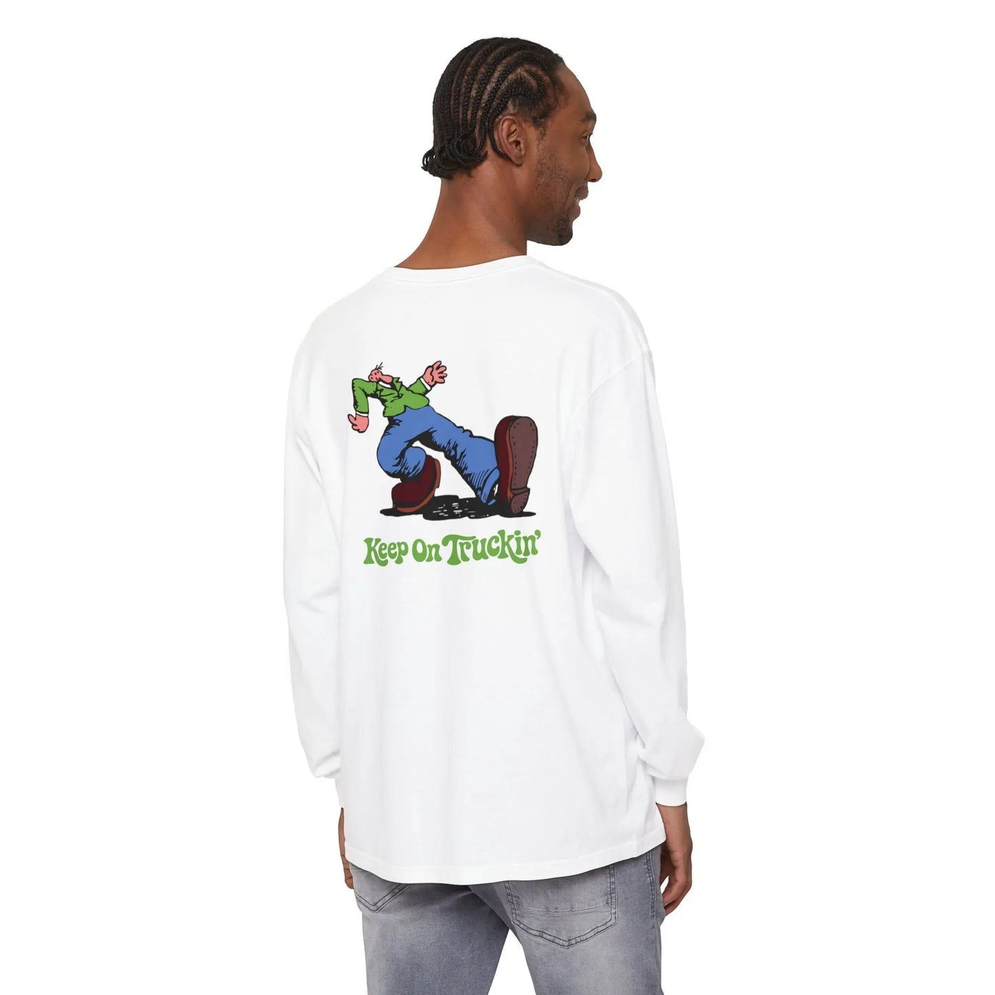 Garment-Dyed Long Sleeve T-Shirt Two-Sided The Do-Dah Man Vineyard Collection