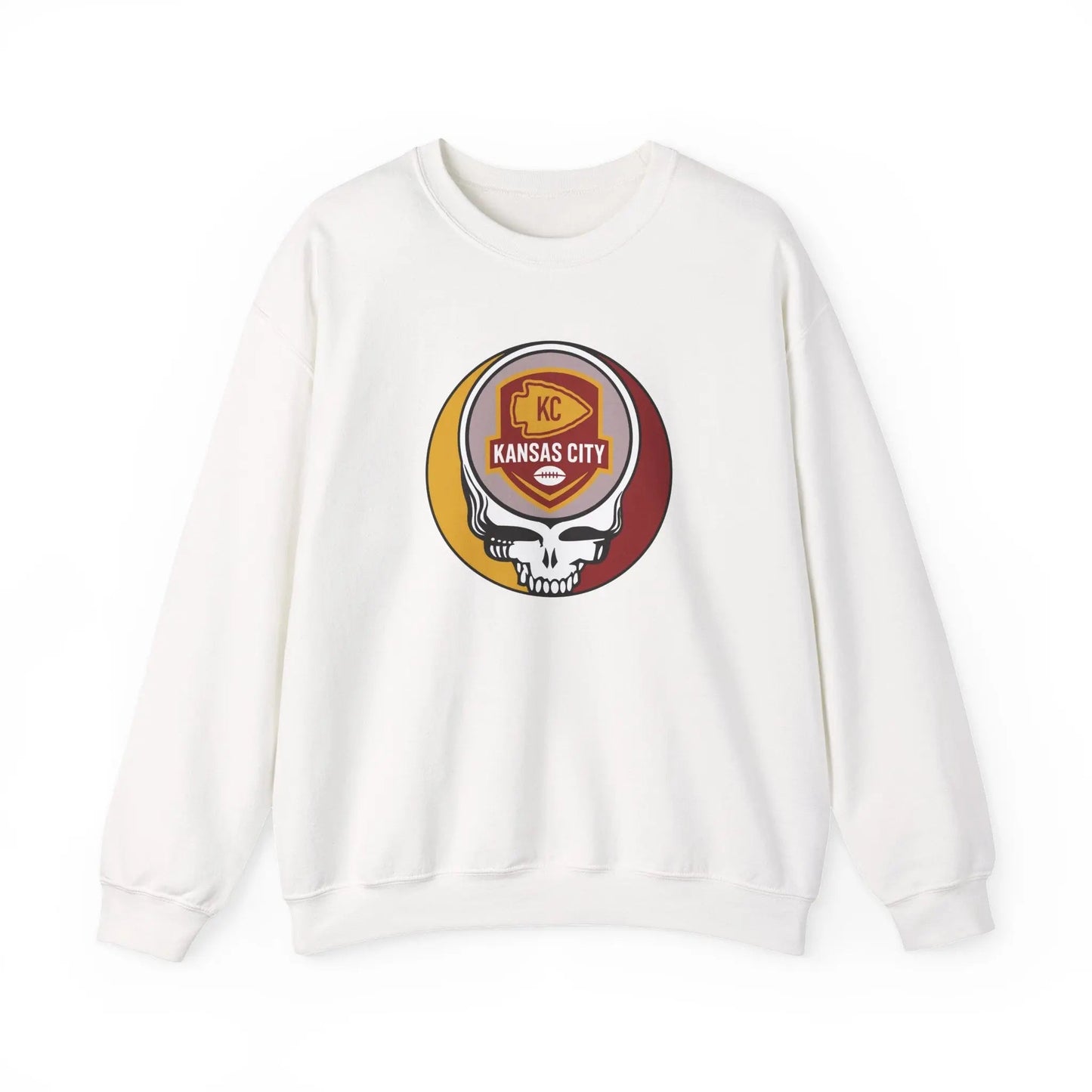 Kansas City Chiefs Grateful Dead Stealie Crewneck Sweatshirt Unisex NFL