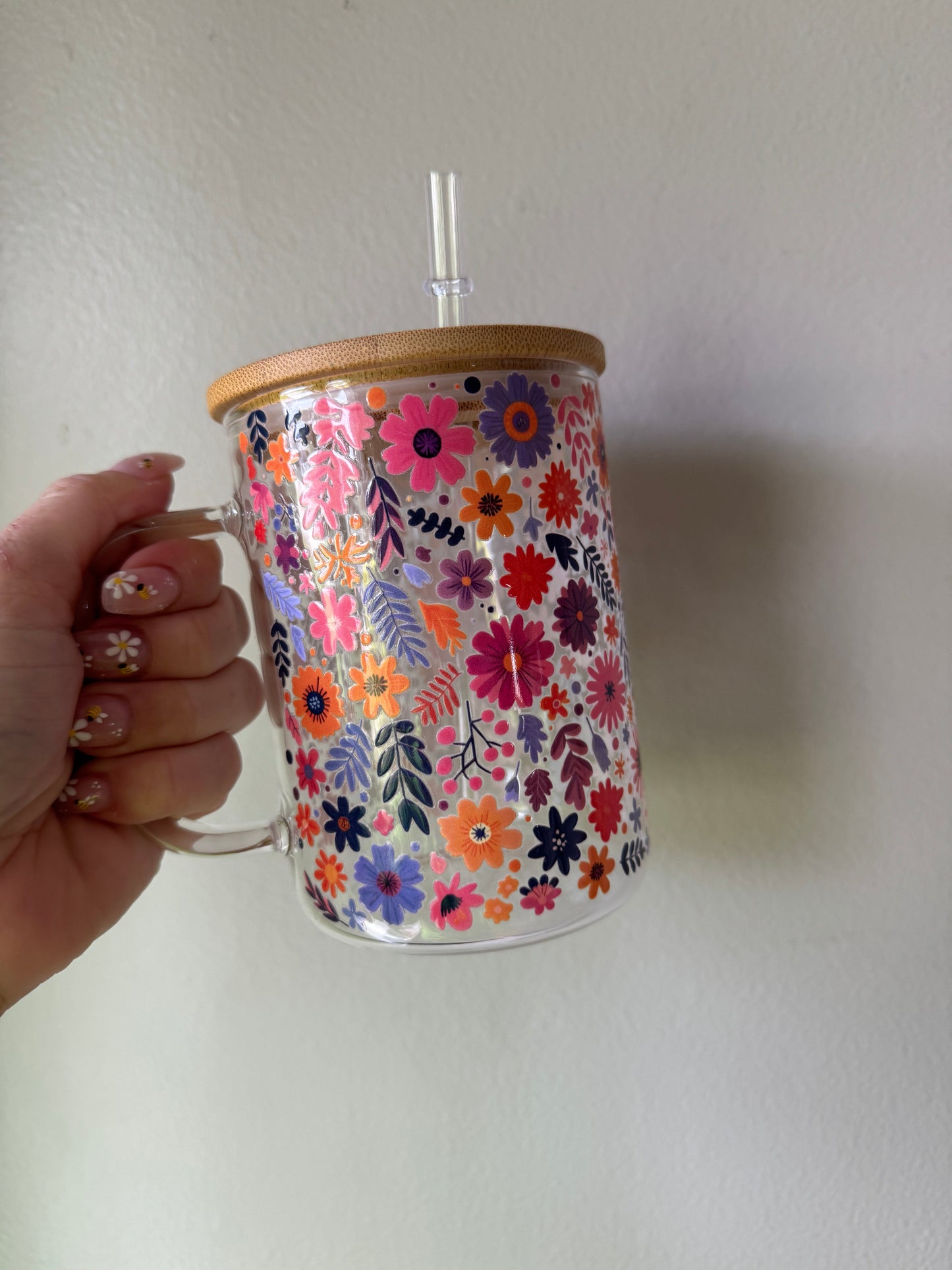 Fuchsia Blooms Full-Coverage Floral Mug