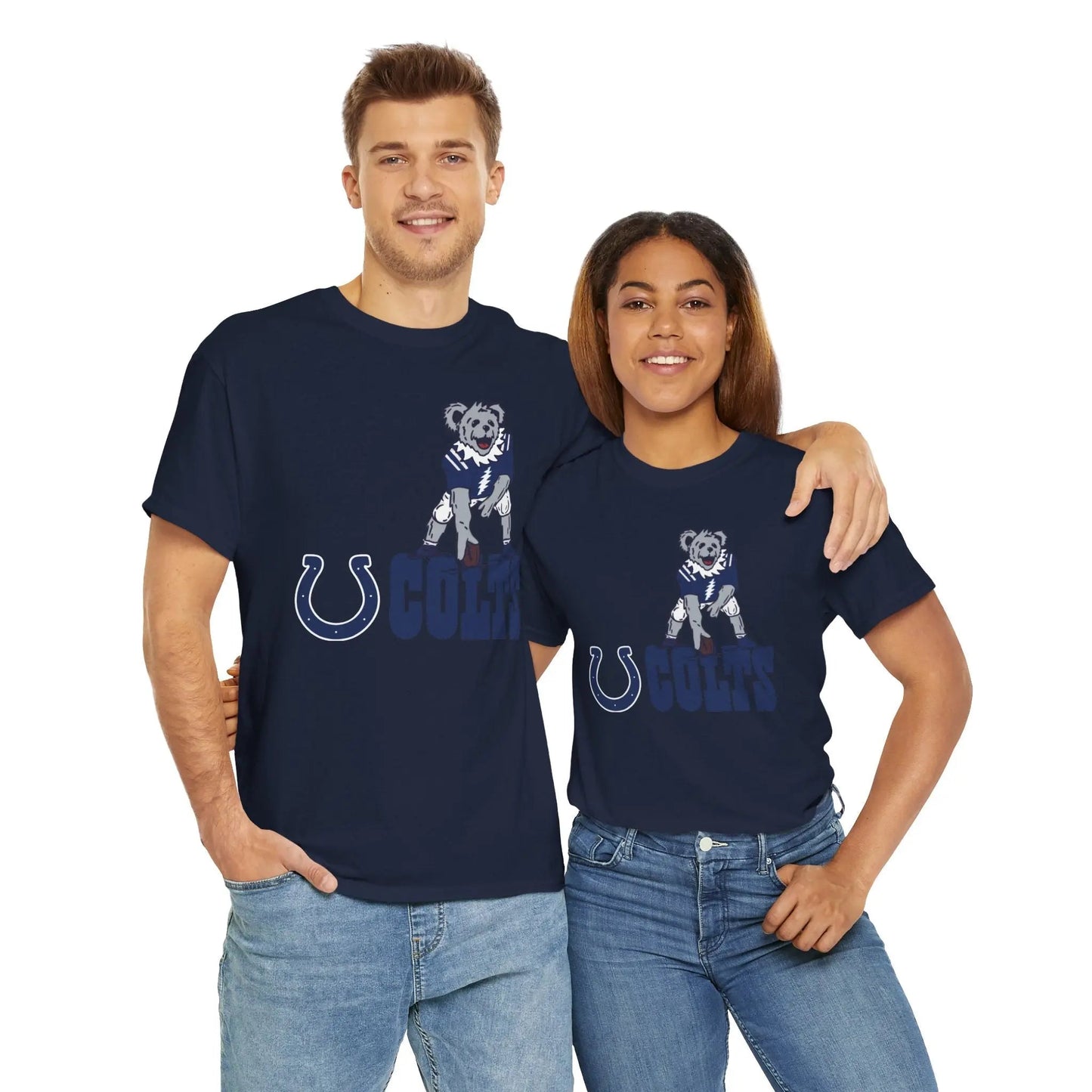 Indianapolis Colts Dancing Bear Grateful Dead T-Shirt The Gridiron Collection