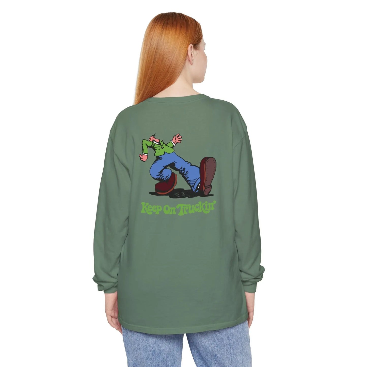 Garment-Dyed Long Sleeve T-Shirt Two-Sided The Do-Dah Man Vineyard Collection