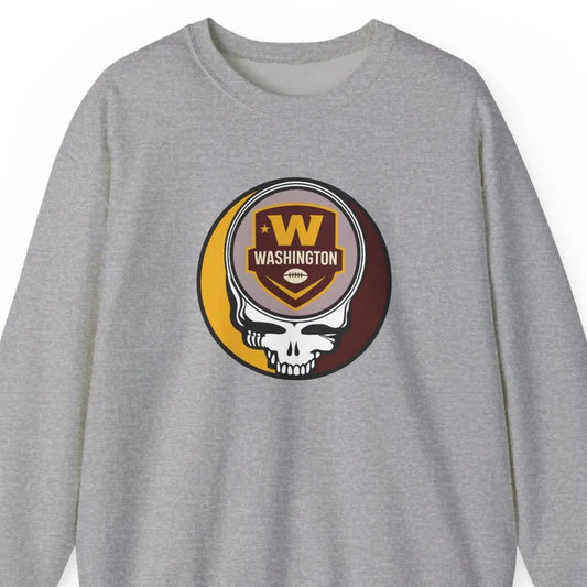 Washington Commanders Grateful Dead Stealie Crewneck Sweatshirt The Gridiron Collection NFL