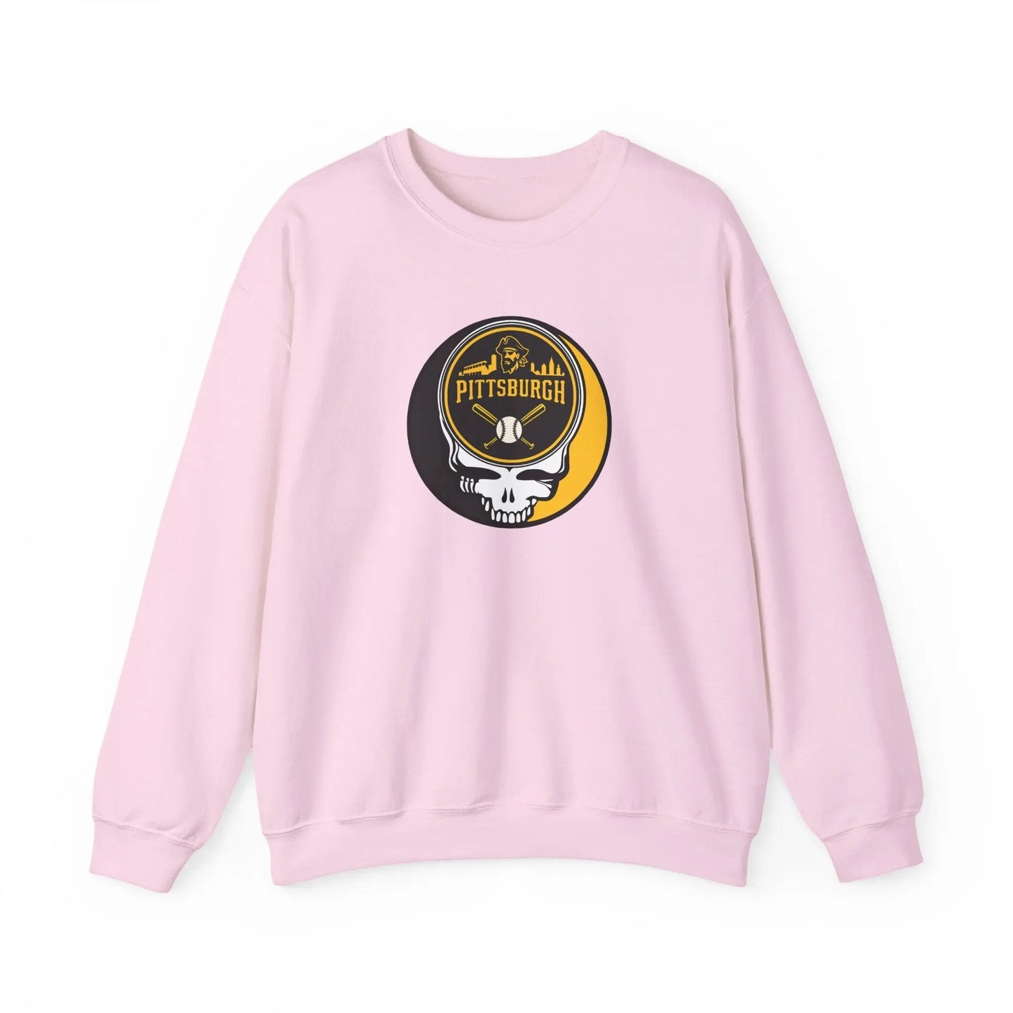 Grateful Dead Stealie Crewneck Heavy Blend Sweatshirt Pittsburgh Baseball Edition MLB