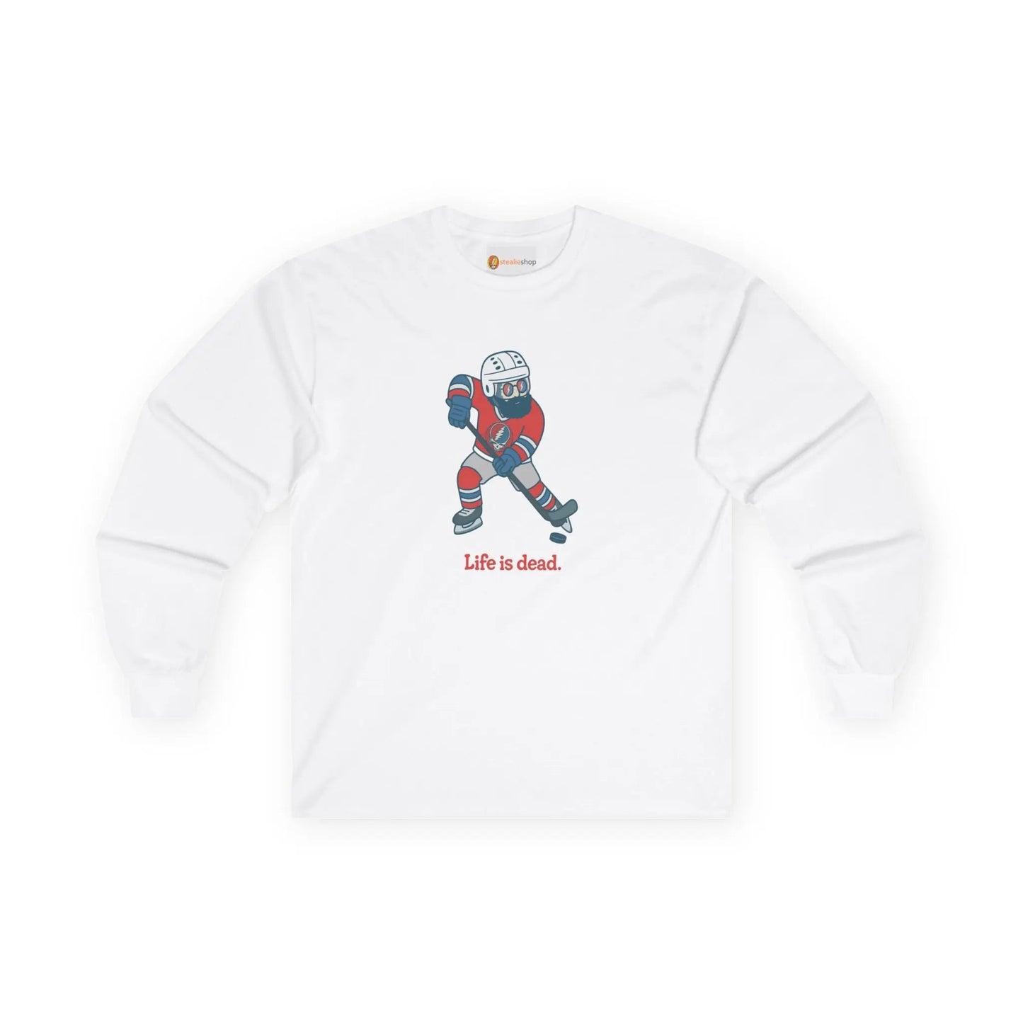 Grateful Dead Eco-Friendly Ultra-Cotton Long Sleeve Tee Life is Dead Slapshot Jerry