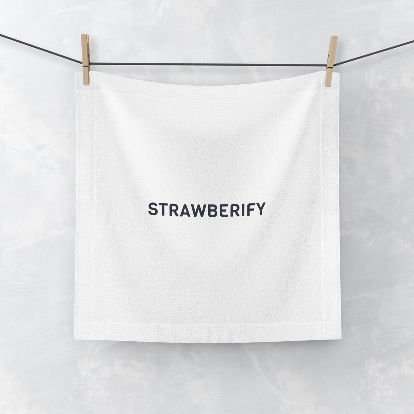 Stylish Face Towel - 'Strawberify' Design for Everyday Use