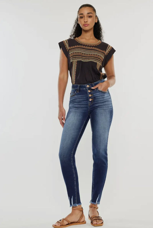 KanCan Skinny Button Fly Jeans