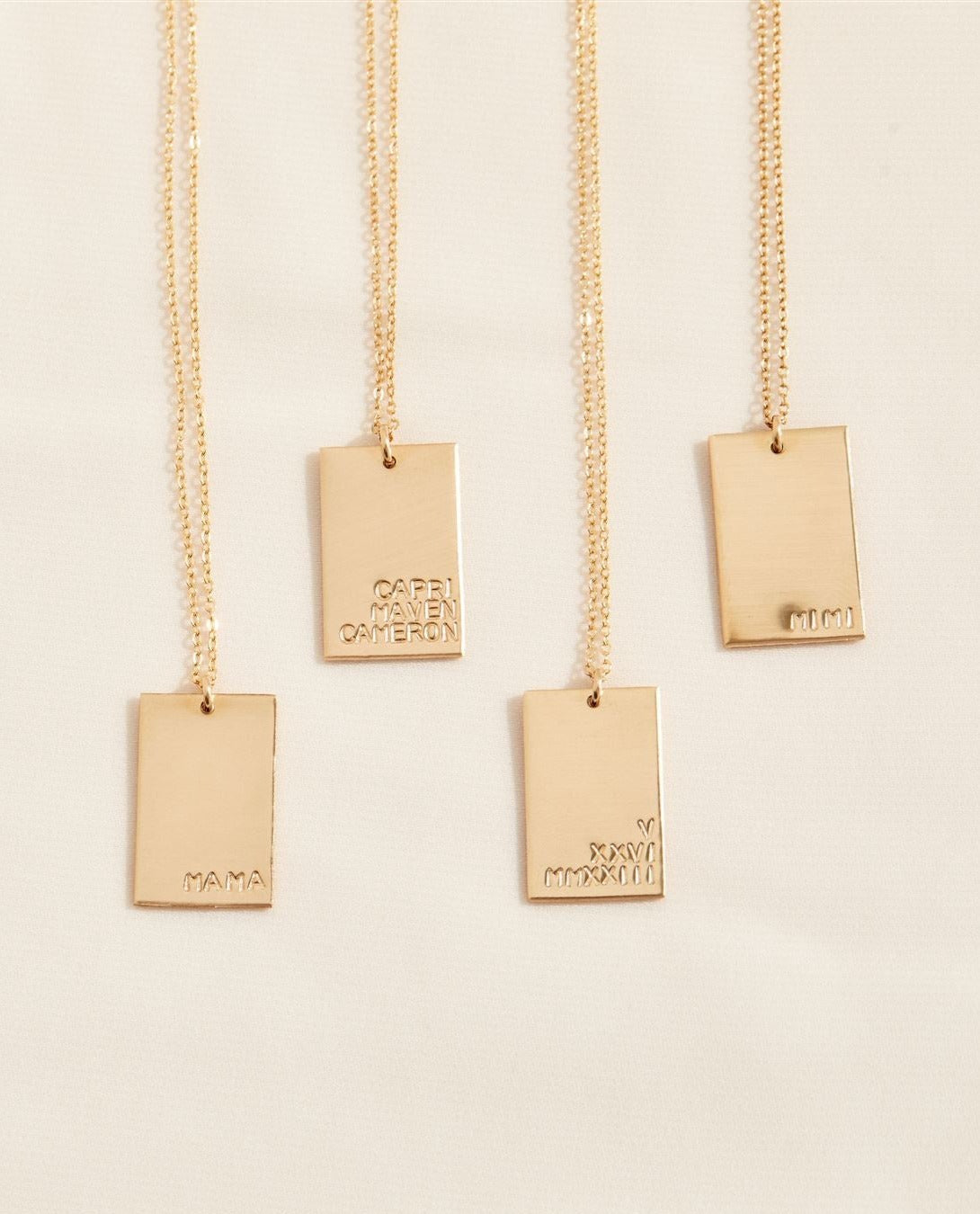 Goldie 14k Gold Filled 'MAMA' Rectangle Necklace