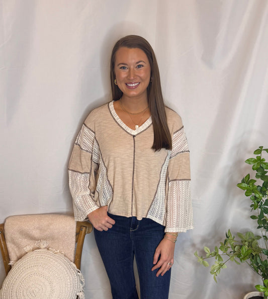Crochet Layla Slouchy Knit Top Sweet Jude Boutique