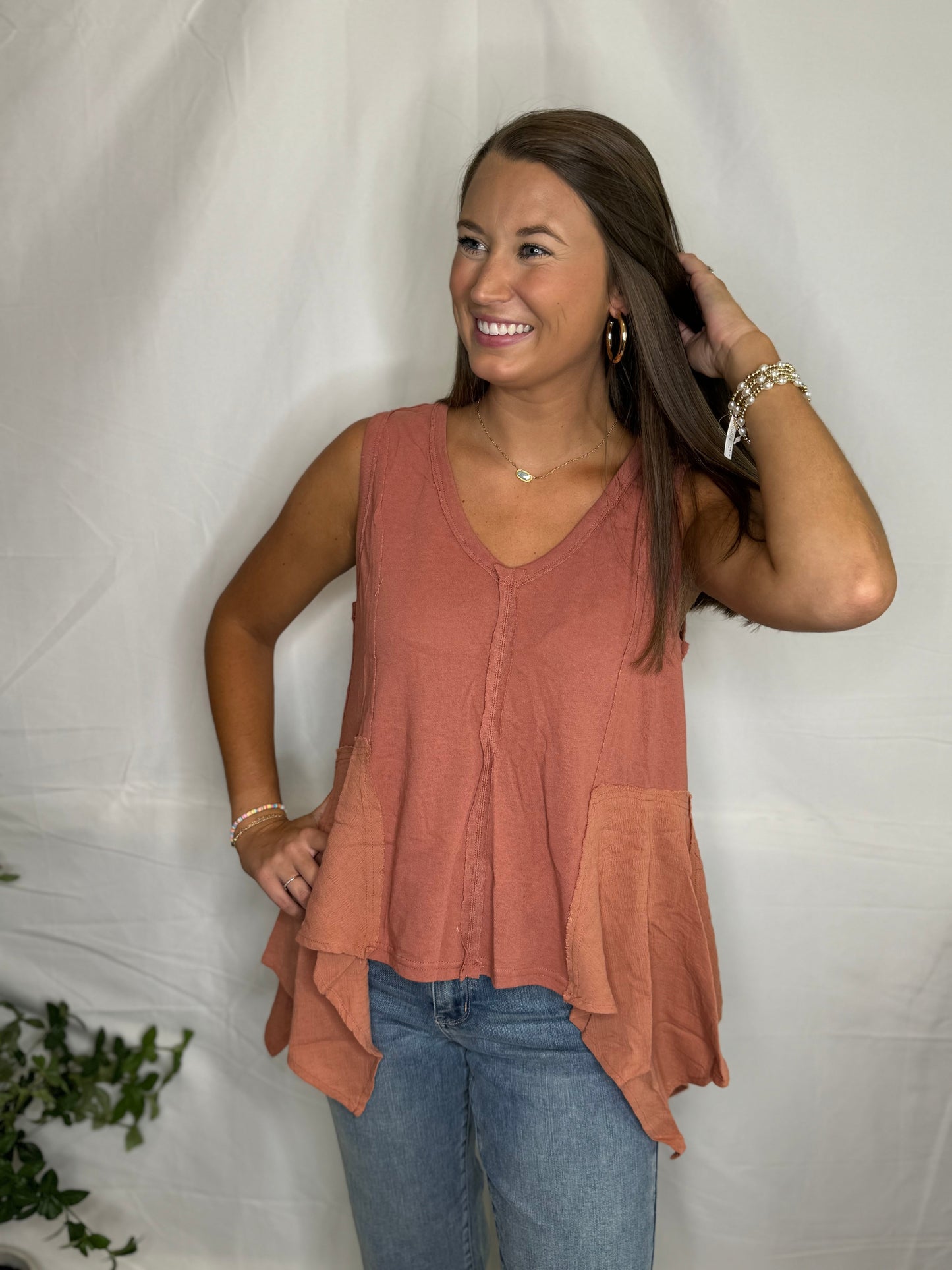 Asymmetrical Mauve Sleeveless Tank The Asymmetrical Tank