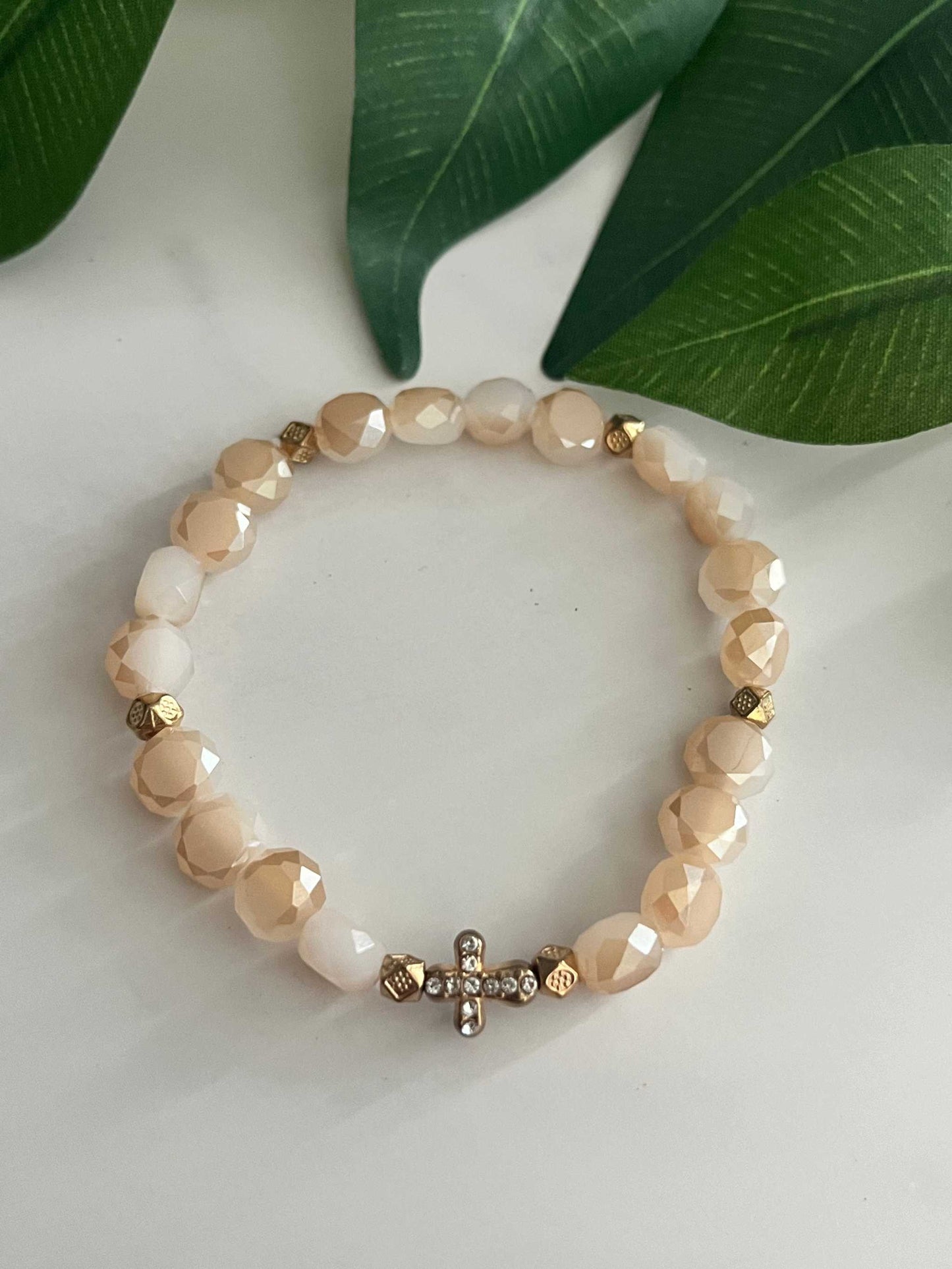 Faith-Inspired Cross Bead Bracelet Collection Jewelry
