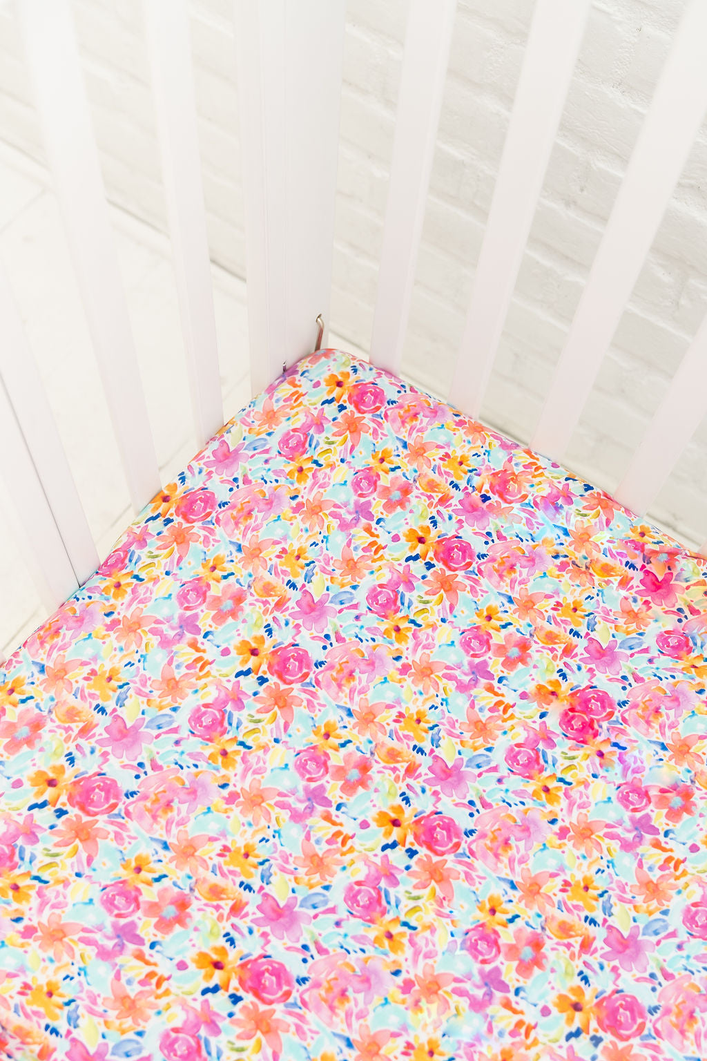Floral Bamboo Crib Sheet Ultra-Soft Baby Bedding Korrie