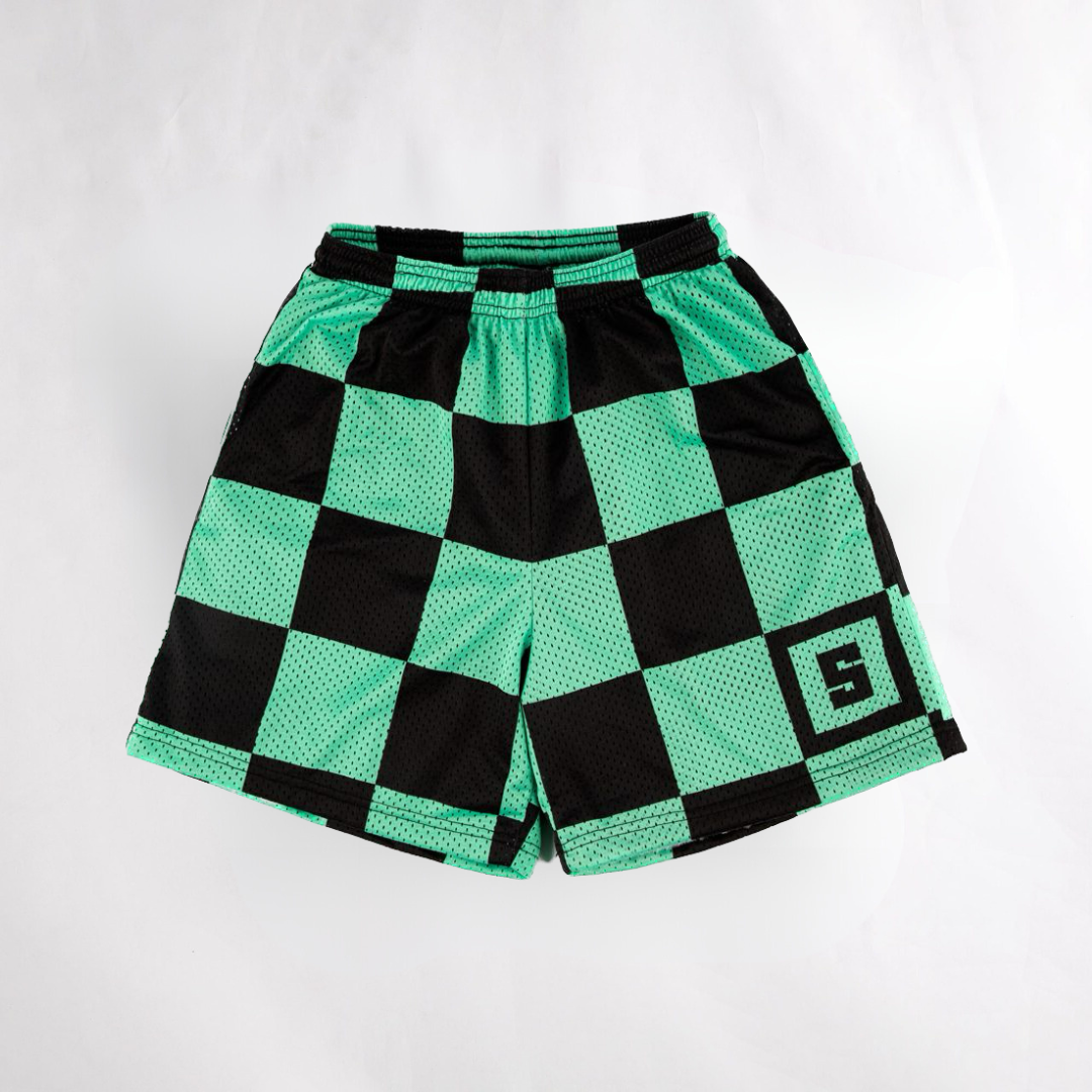 Air Ventilation Mesh Premium Version with Sublimated Design Green Check