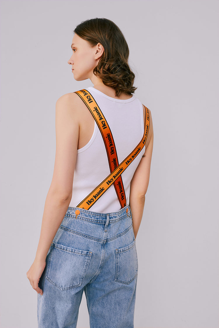 Mid-weight Denim High-rise Overalls Just For Fun HJ101