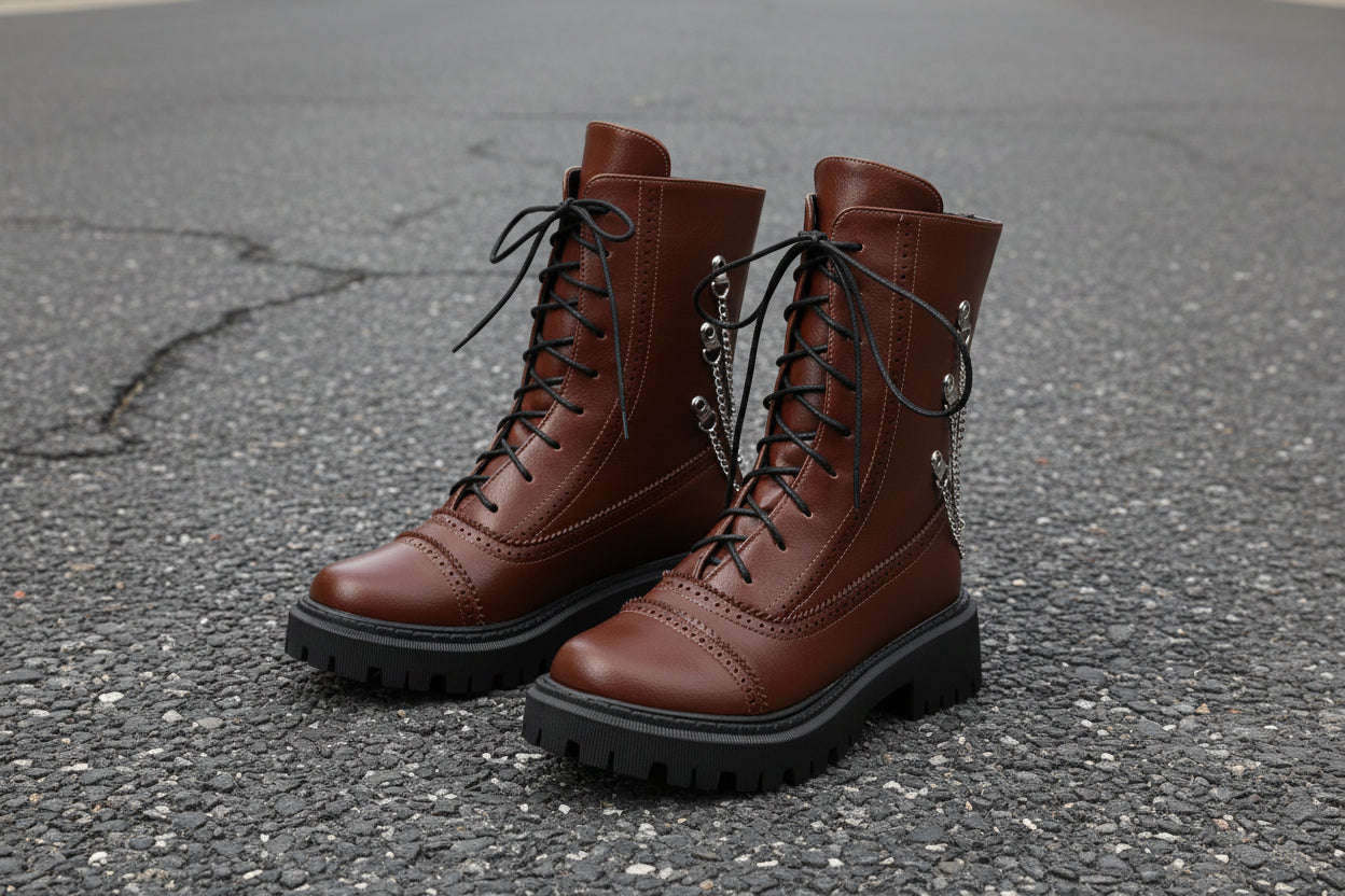 Women’s Chunky Heel Mid-Calf Dr. Style Boots Large Size Fall & Winter Boot