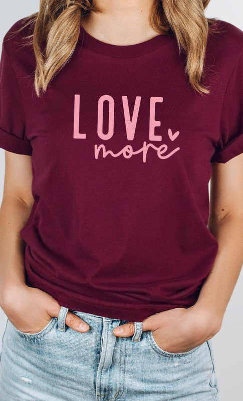 Love More Heart Graphic Tee
