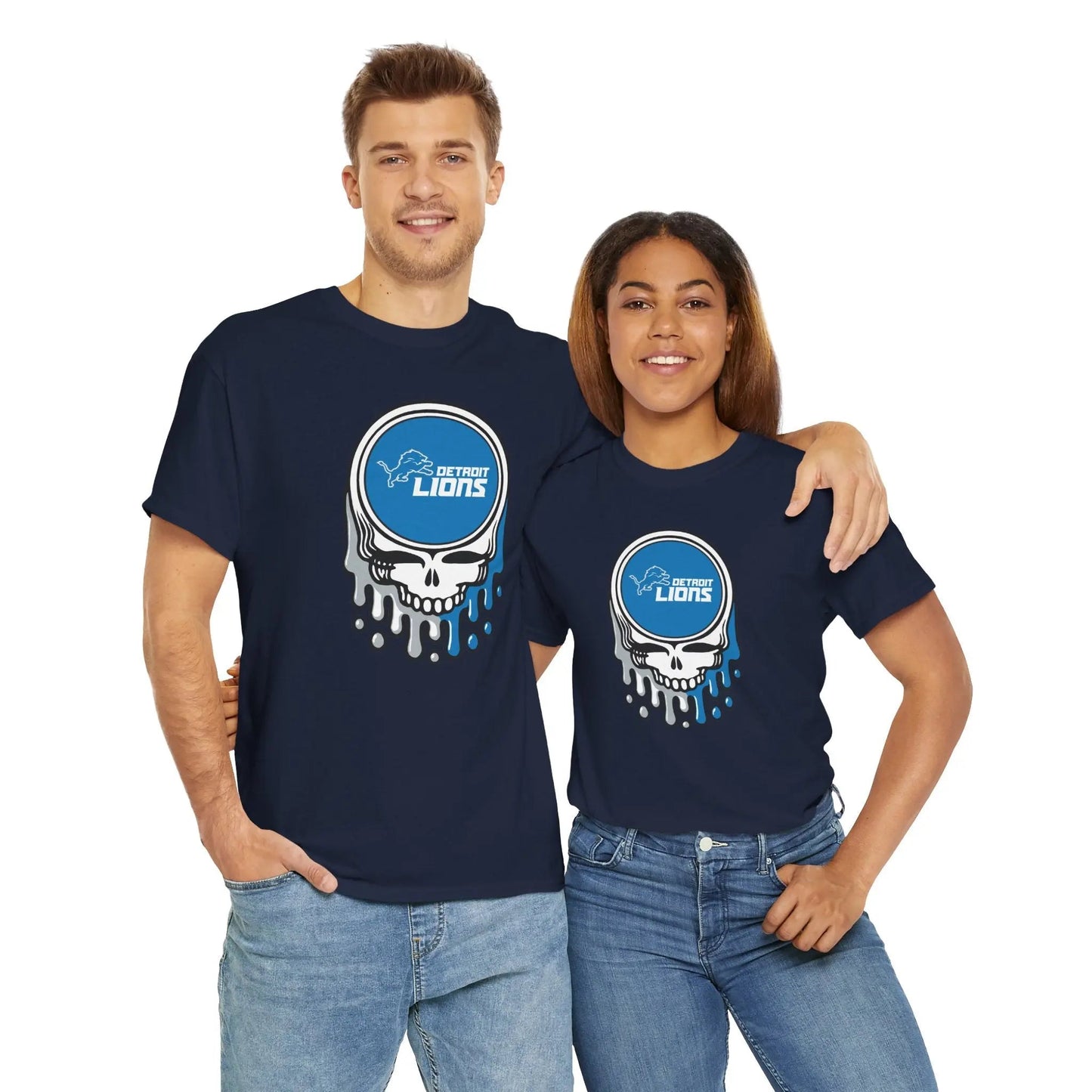 Detroit Lions Grateful Dead Dripping Stealie T-Shirt NFL