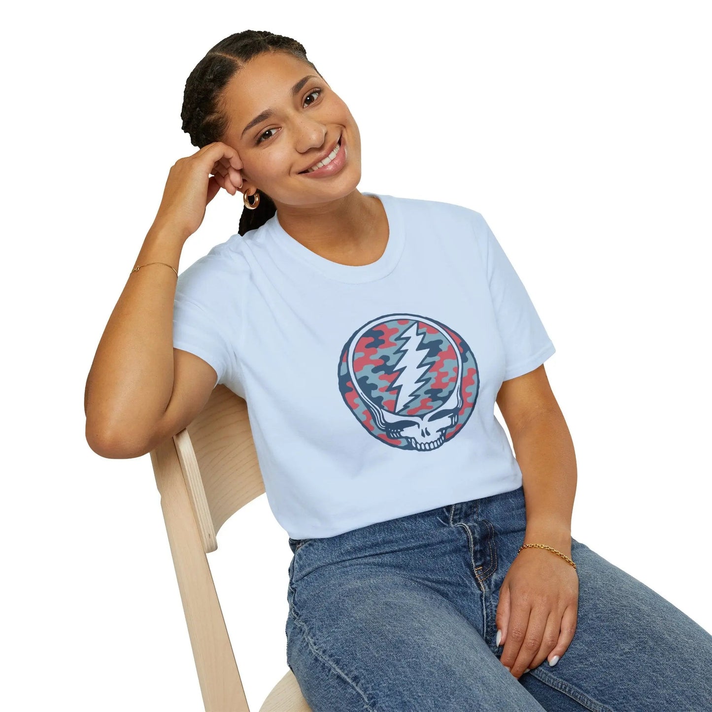 Camo Stealie Color Match Grateful Dead Vineyard Collection T-Shirt