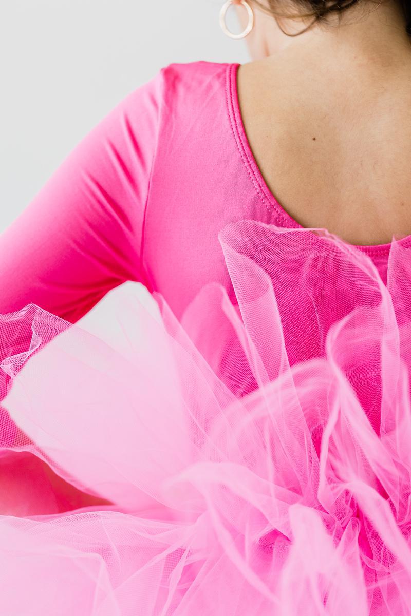 Hot Pink Full Fluffy 3/4 Tutu Leotard Mila & Rose