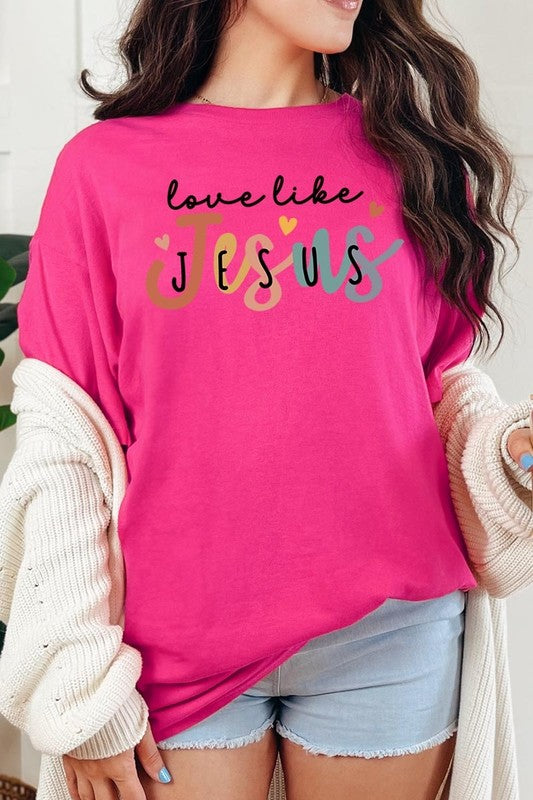 Love Like Jesus Graphic Plus Heavy Cotton Tee