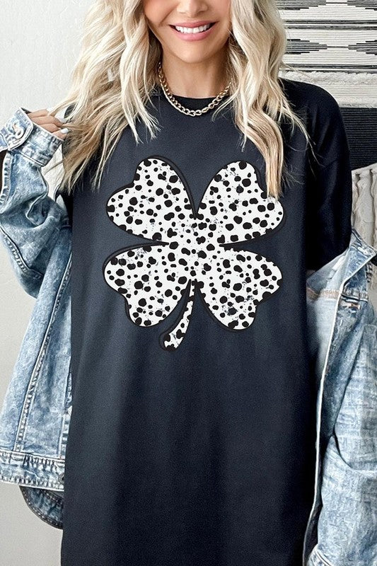 Dalmatian Four Leaf Clover Plus Heavy Cotton Tee Gildan