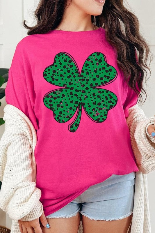 Dalmatian Four Leaf Clover Plus Heavy Cotton Tee Gildan