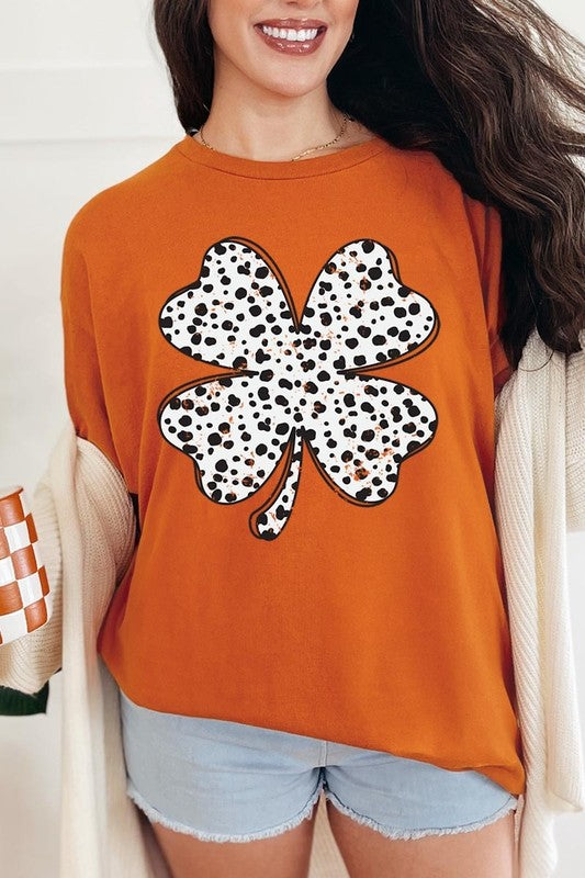 Dalmatian Four Leaf Clover Plus Heavy Cotton Tee Gildan