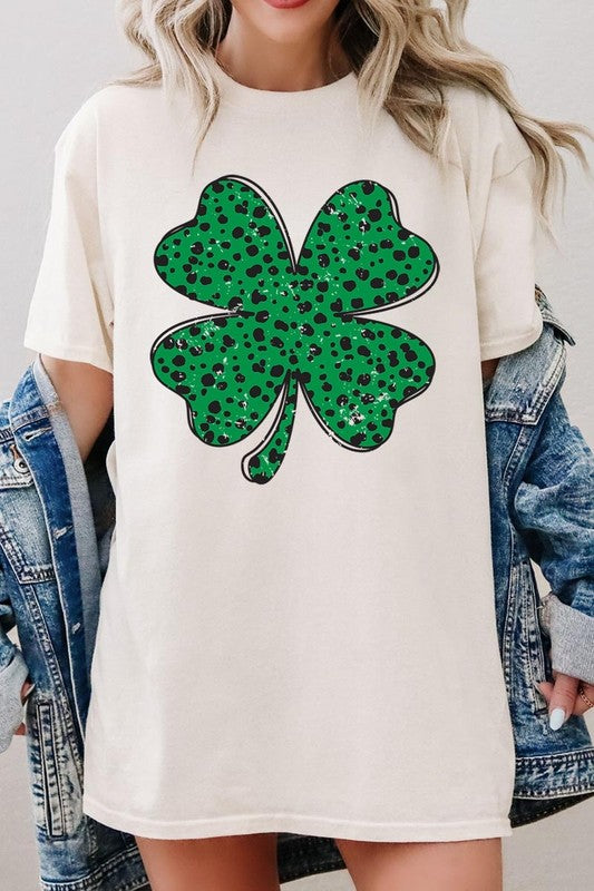 Dalmatian Four Leaf Clover Plus Heavy Cotton Tee Gildan