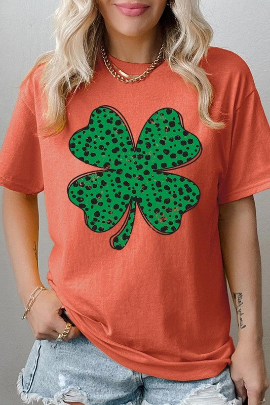 Dalmatian Four Leaf Clover Plus Heavy Cotton Tee Gildan