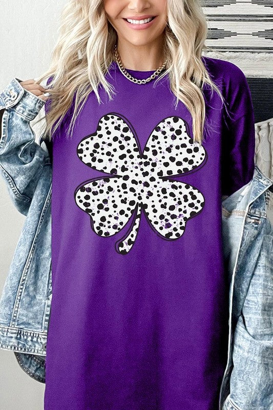 Dalmatian Four Leaf Clover Plus Heavy Cotton Tee Gildan