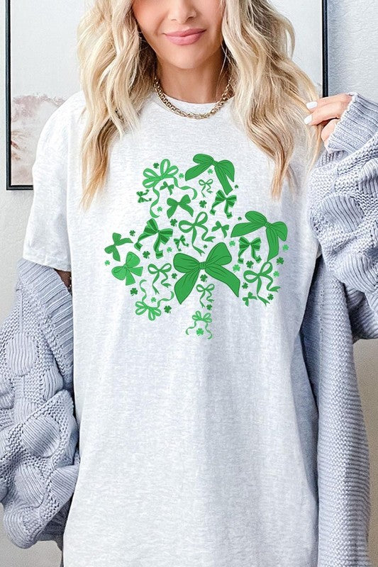 Shamrock Coquette Bow Graphic Plus Heavy Cotton T