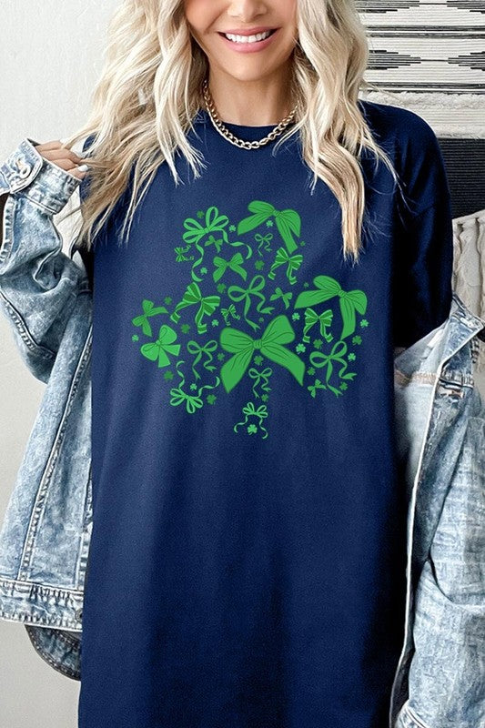 Shamrock Coquette Bow Graphic Plus Heavy Cotton T